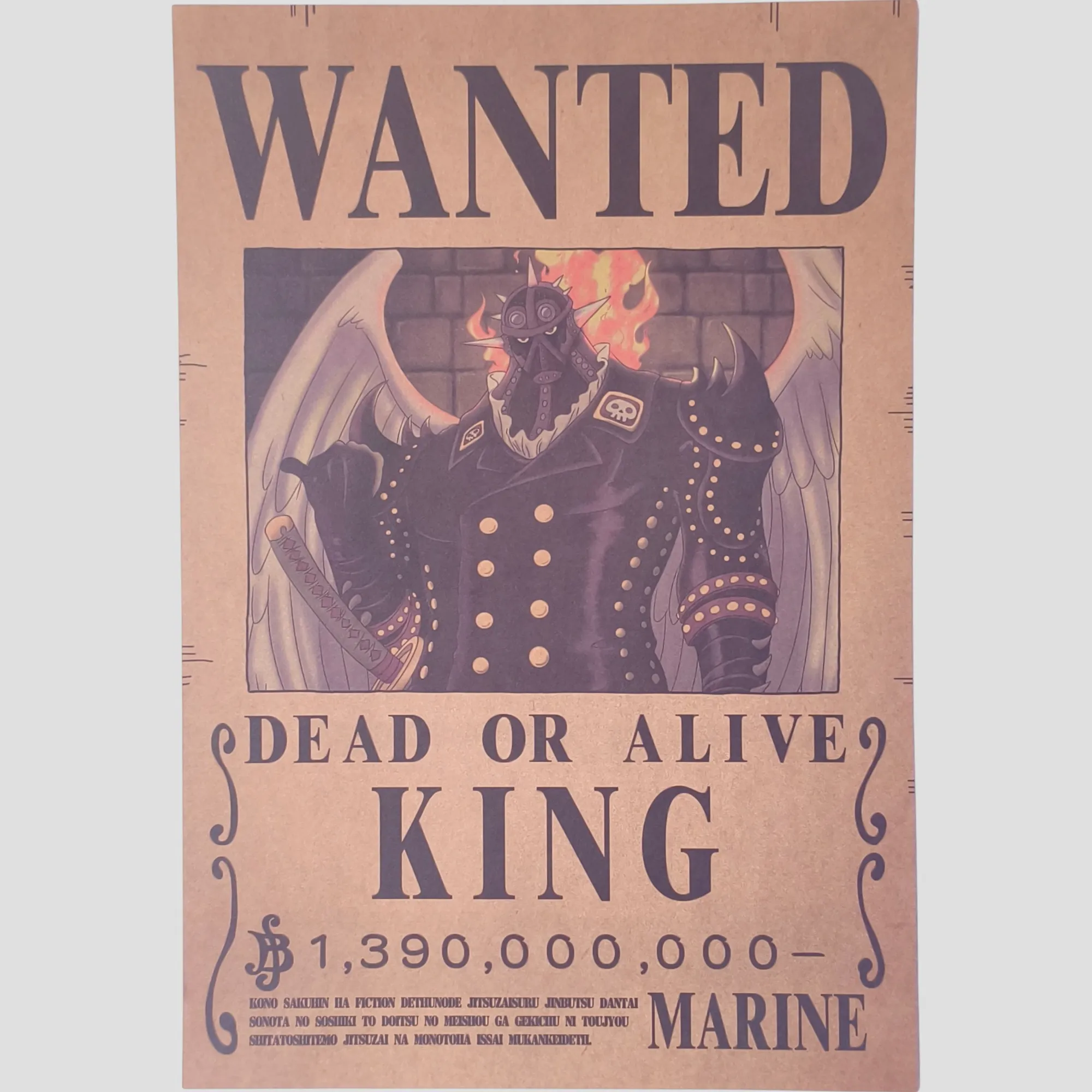 Affiche murale One Piece - Avis de recherche King
